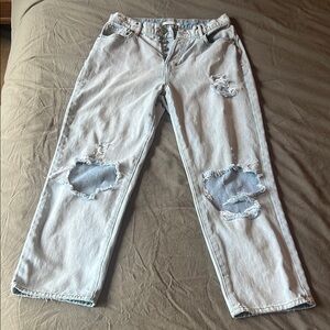 PacSun Blue Boyfriend Jeans Distressed Relaxed